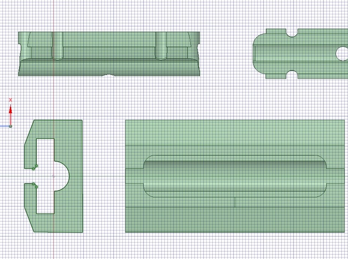 Jeanneau Sun Fast 3200, Sparcraft S260 3d printed Cross section of MastGate &amp; S260 channel