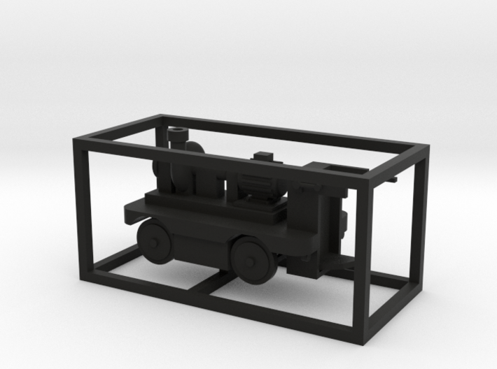 E-Karren Flachwagen Pumpe (NEU) - 1:87 H0 3d printed