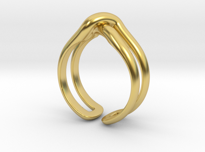 Crossed ring 3d printed