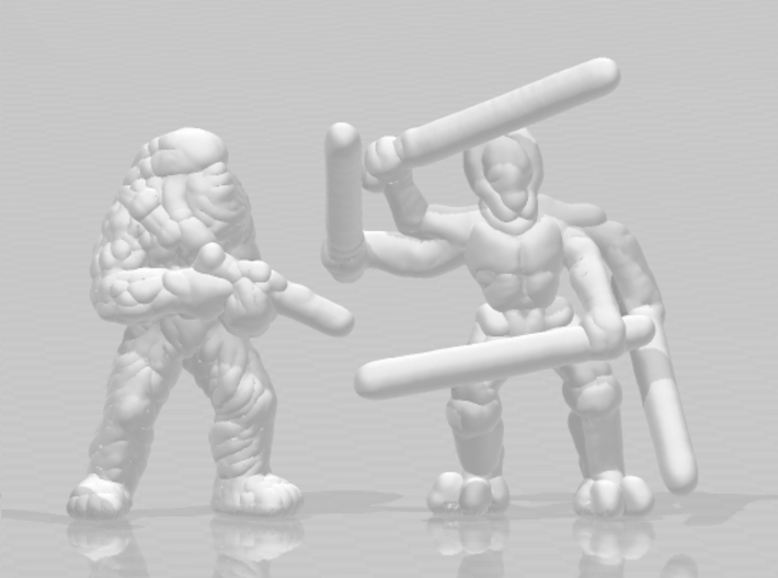 SW Wookie Soldiers 6mm miniature model infantry wh 3d printed 