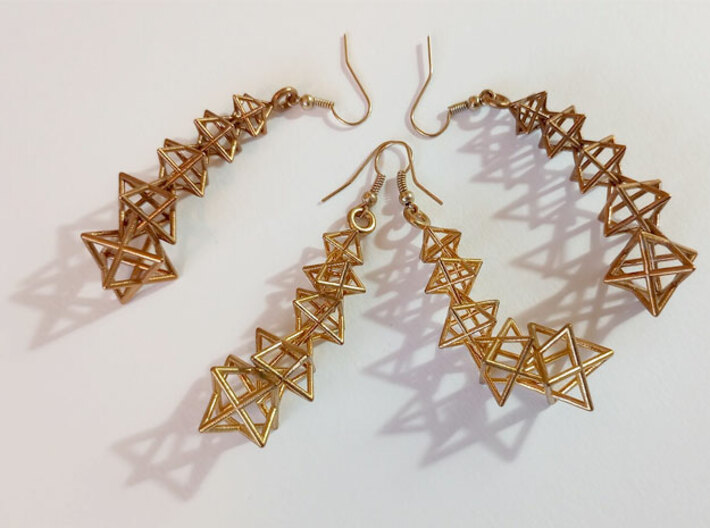 Merkaba Chain Earring / Ornament 3d printed