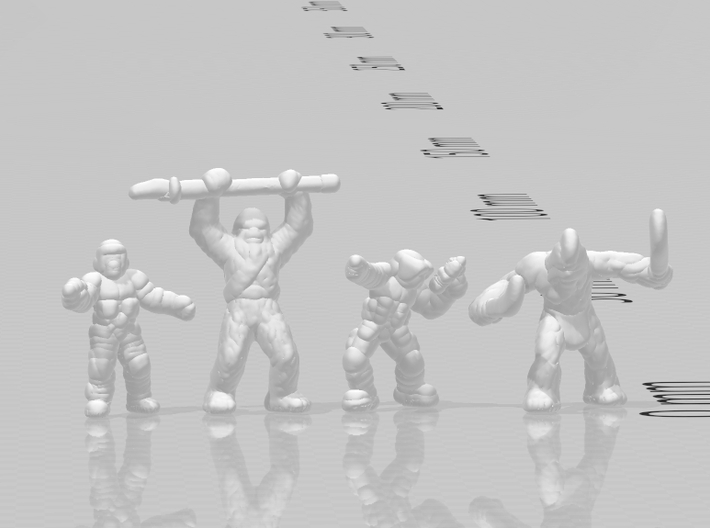 SW Wookie Warriors 6mm miniature model infantry wh 3d printed 
