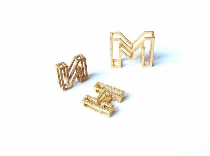 3D Font Letter pendant  3d printed 