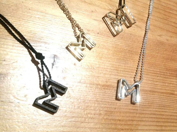 3D Font Letter pendant  3d printed 