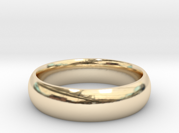 5mm Wedding Band Comfort Fit 3d printed