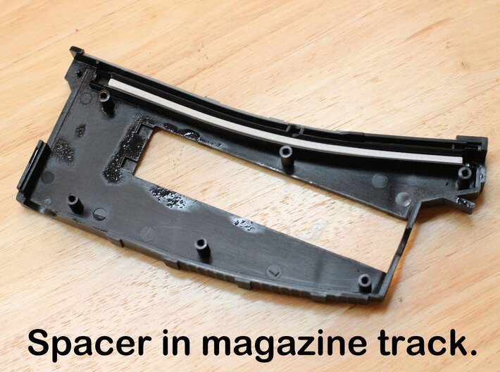 Anti-Jam Spacer for MCX Rattler Air Rifle BB Mag 3d printed 