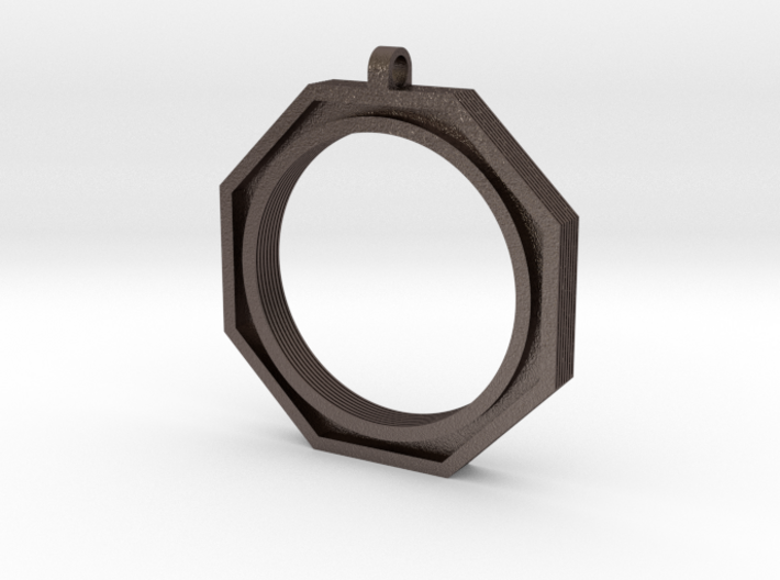 Oct Ring Pendant 3d printed
