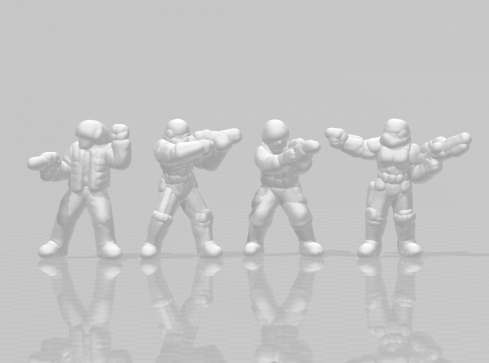 sw Rebel Troopers 6mm miniature model set infantry 3d printed 