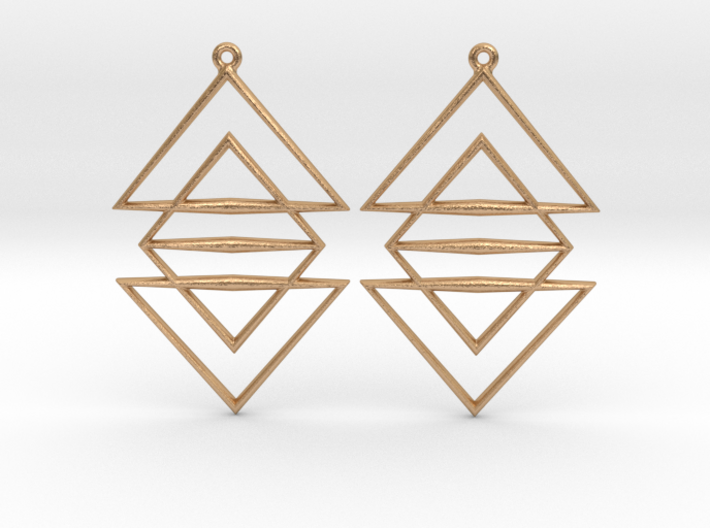Triangle Symphony I - Drop Earrings 3d printed