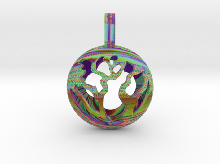 [TimelessSphere][AutumnColors][LandScape] 3d printed [TimelessSphere][LandScape]-[Nylon]-[AutumnColors] | [18mmx18mmx065mm]