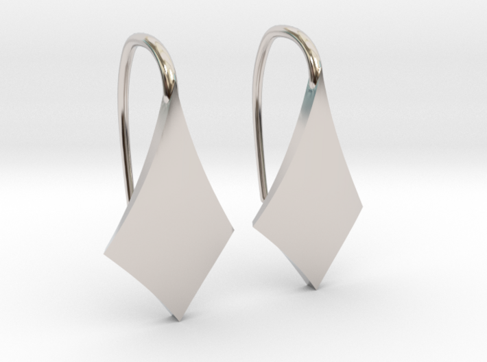 Kite earrings 3d printed