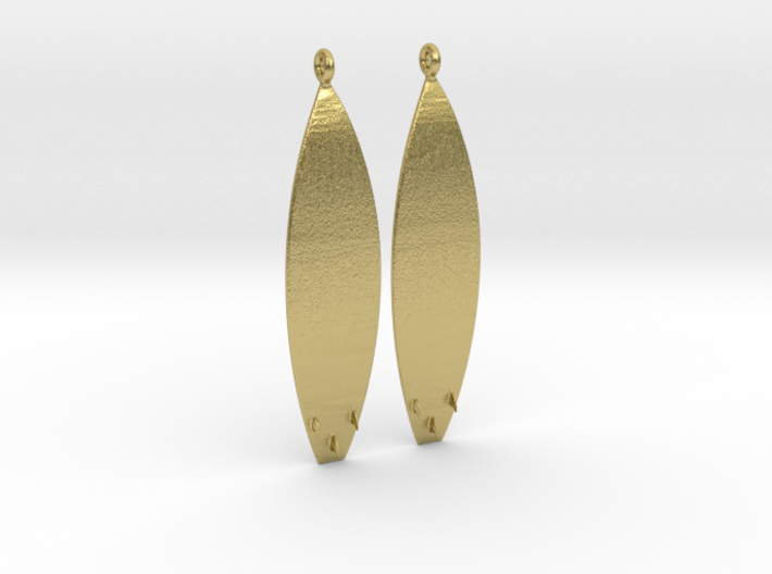 Surfboard - Drop Earrings 3d printed 
