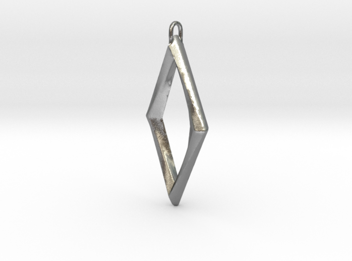 Twisted Diamond Pendant 3d printed