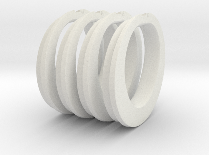 (42mm-45mm) 4 P12 Chastity retainer rings 3d printed
