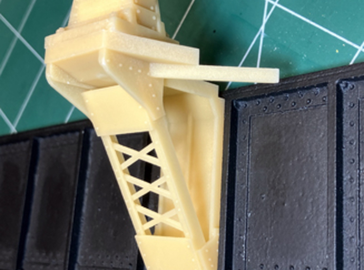 O-scale 1/48 Cleveland CUT catenary bridge base 3d printed example part