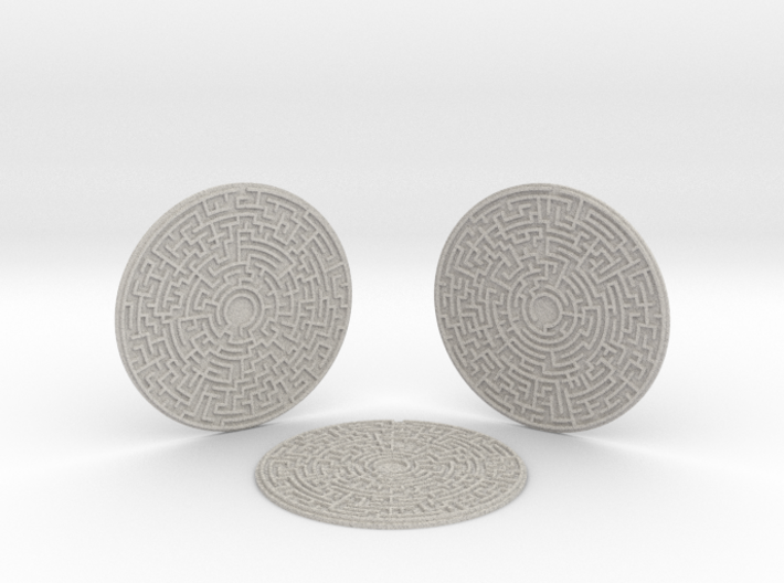 3 Maze Coasters 3d printed