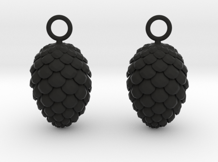 Pinecone Earrings 3d printed