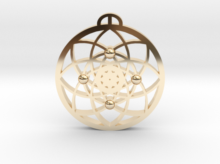 Hackpen Hill, Wiltshire Crop Circle Pendant 3d printed