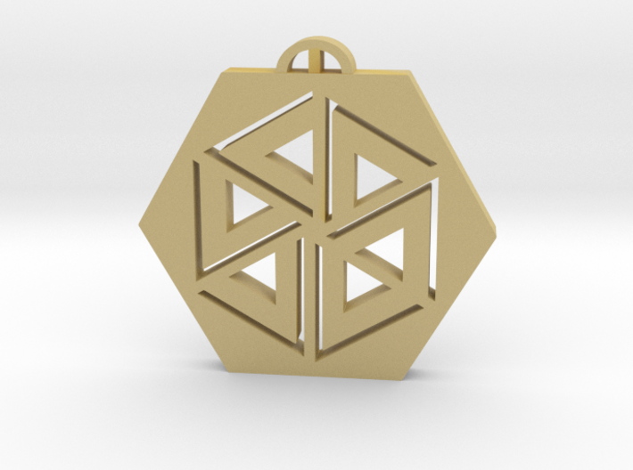 Froxfield Wiltshire Crop Circle Pendant 3d printed