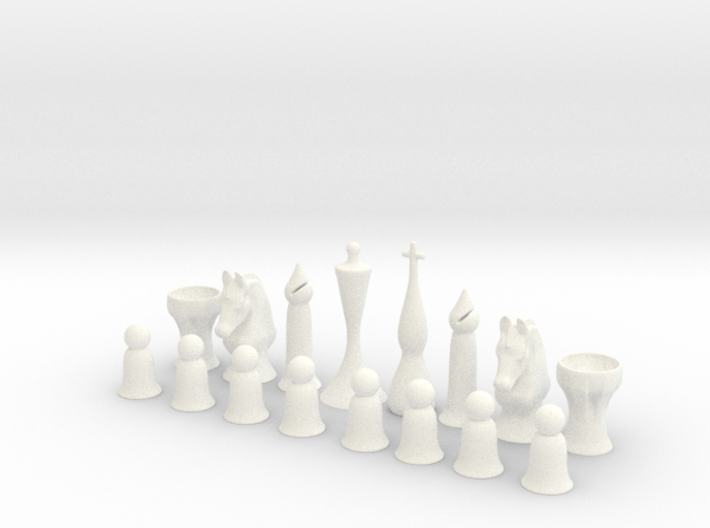 October Chess Set Redux 3d printed