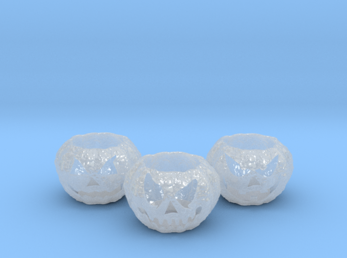 3 Jack-o'-lantern Tealight Holders 3d printed