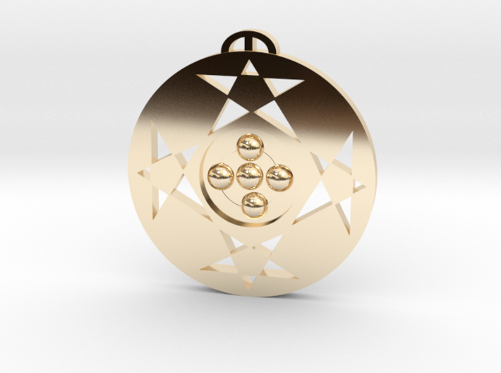 Hackpen Hill Wiltshire Crop Circle Pendant 3d printed