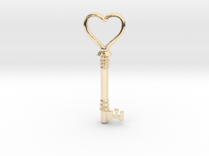 heart key 3d printed