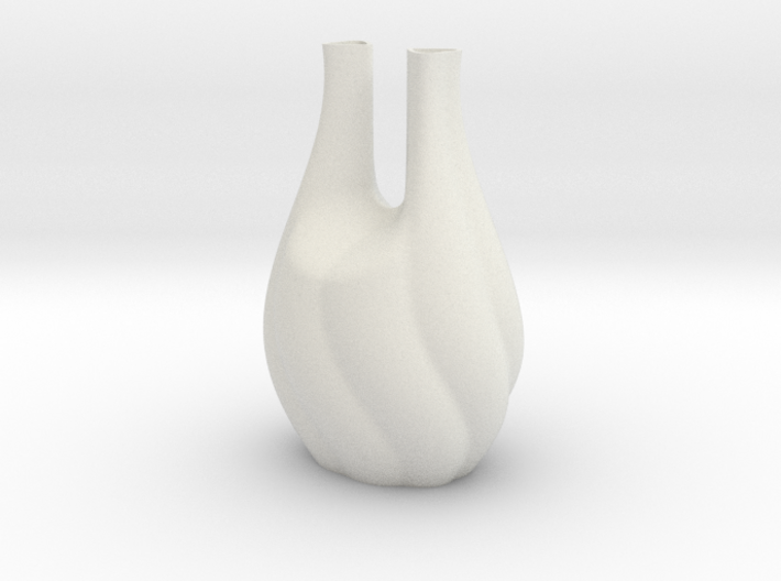 weird two-hearted vase 3d printed