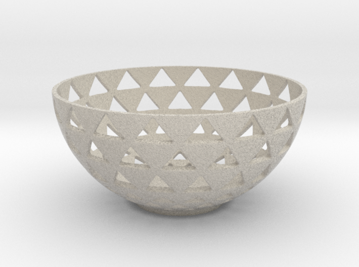 triangles bowl 3d printed