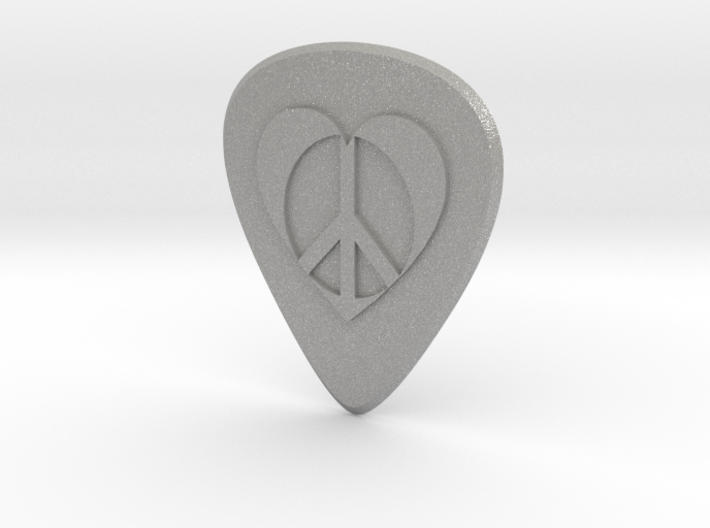 guitar pick_Heart Peace 3d printed
