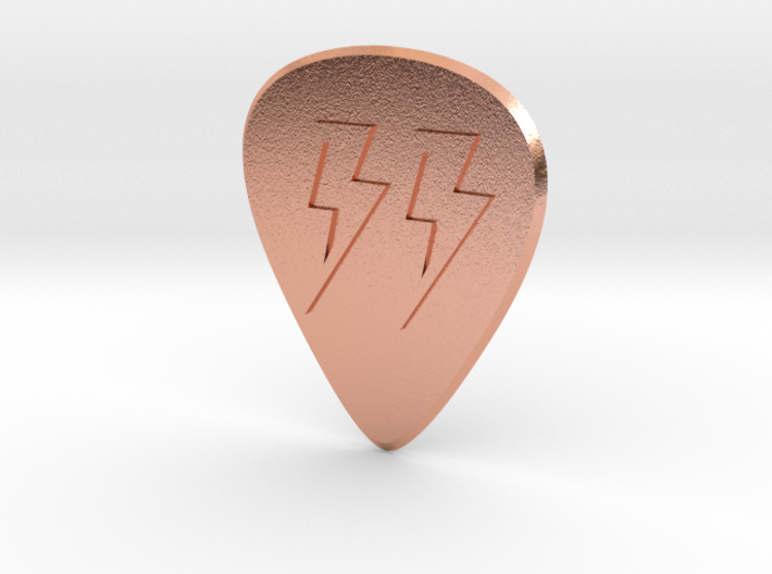 guitar pick_lightning 3d printed