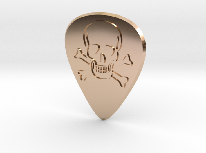 guitar pick_skull 3d printed