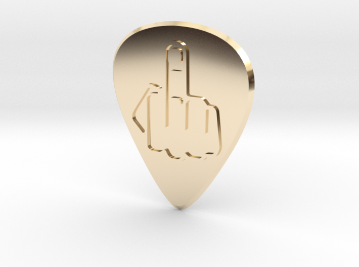 guitar pick_Middle Finger 3d printed