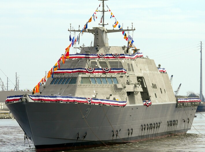 Nameplate USS Cleveland LCS-31 3d printed Freedom-class littoral combat ship USS Cleveland LCS-31.