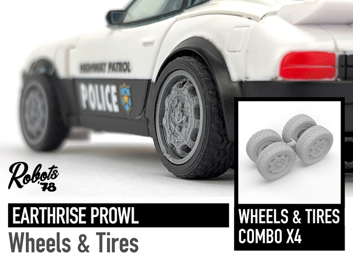 Earthrise Prowl Wheels &amp; Tires Combo 3d printed