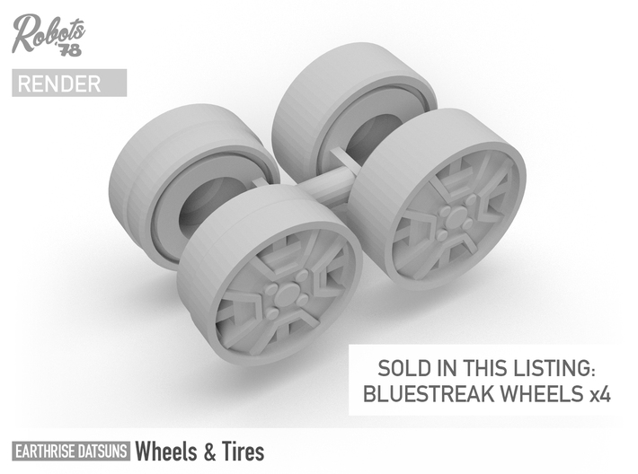 Earthrise Bluestreak Wheels (No Tires) 3d printed 