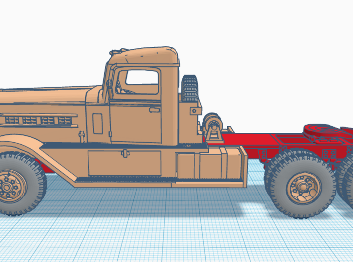1/87th Truck Frame for Federal 600 series cab 3d printed 