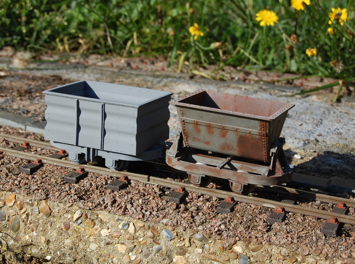 Tipper Wagon Frame Extension 3d printed Home Printed Prototype with Binnie Skip