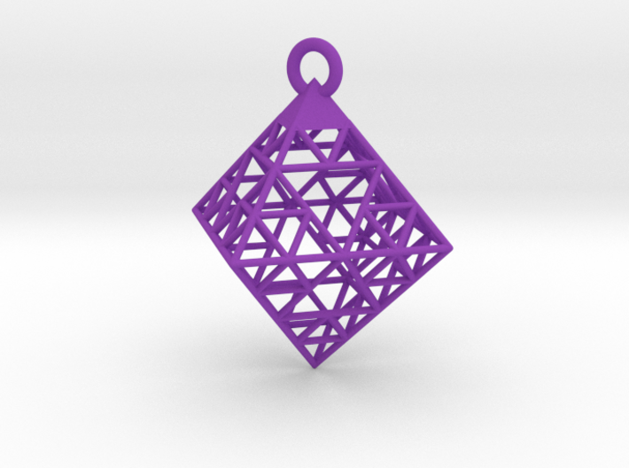 Wire Sierpinski Octahedron Pendant 3d printed