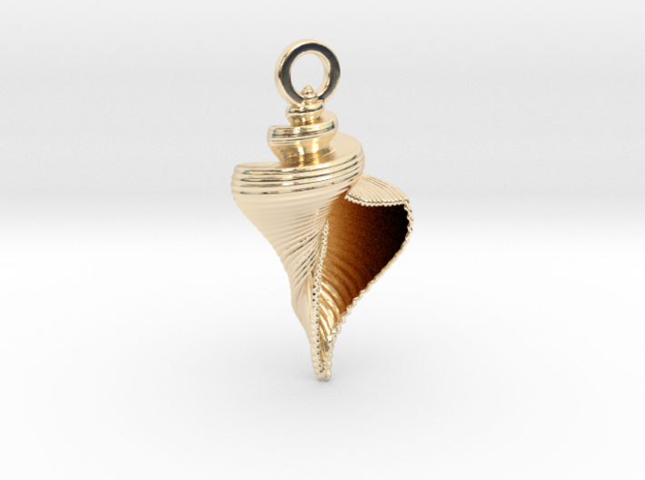 Shell Pendant 3d printed