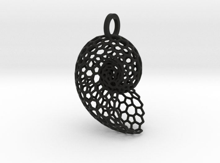 Voronoi Shell Pendant 3d printed