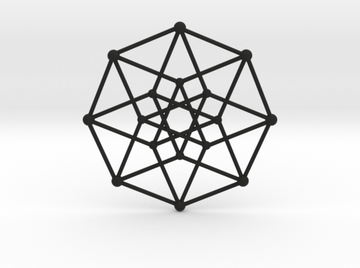 Hypercube Star Pendant 3d printed