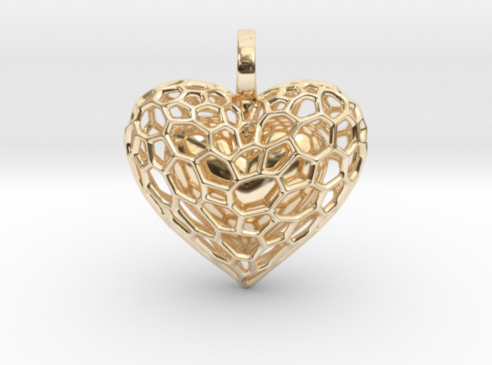 Inner Heart Pendant 3d printed