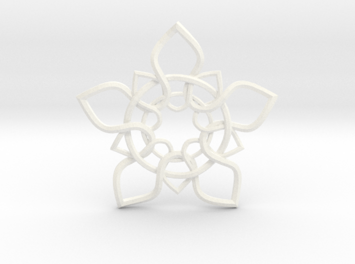 5 Petals Pendant 3d printed