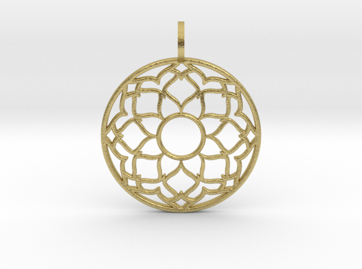 Flower Mandala Pendant 3d printed