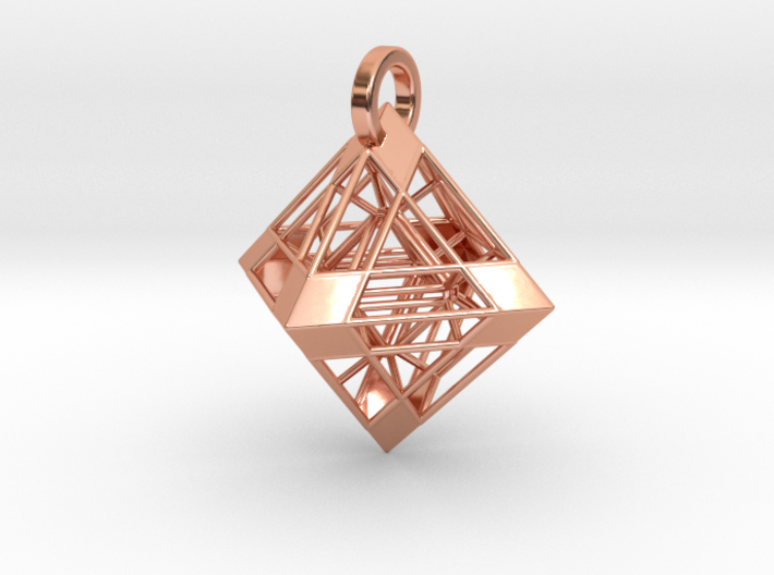 Octahedron Pendant 3d printed