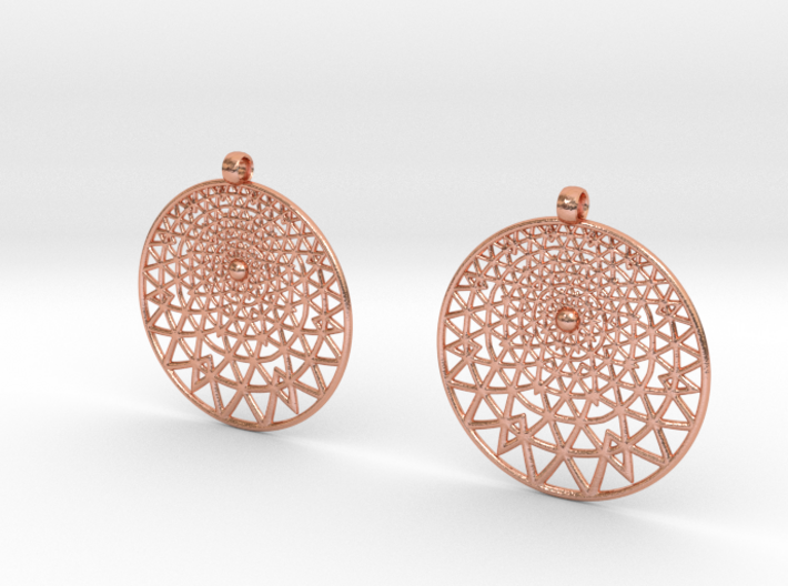 Grid Reluctant Earrings 3d printed