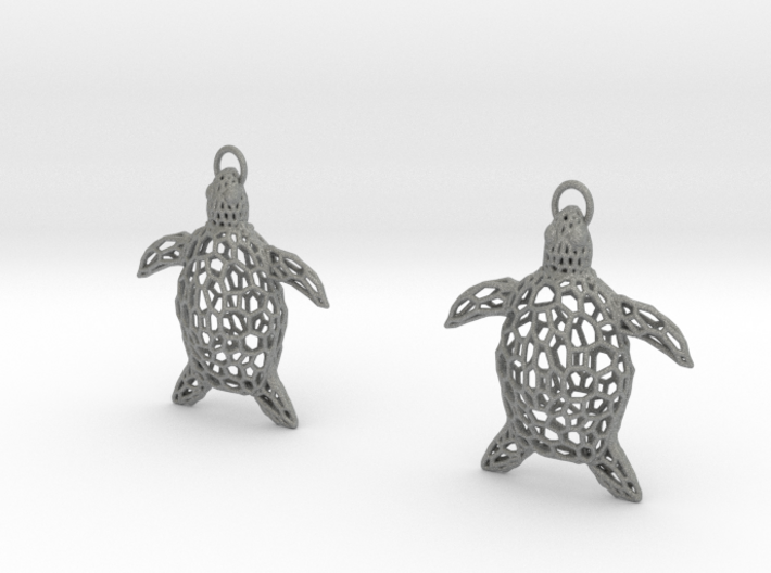 Turtle Earrings 3d printed