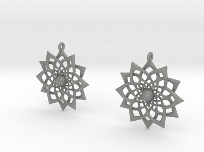 HFlower Earrings 3d printed