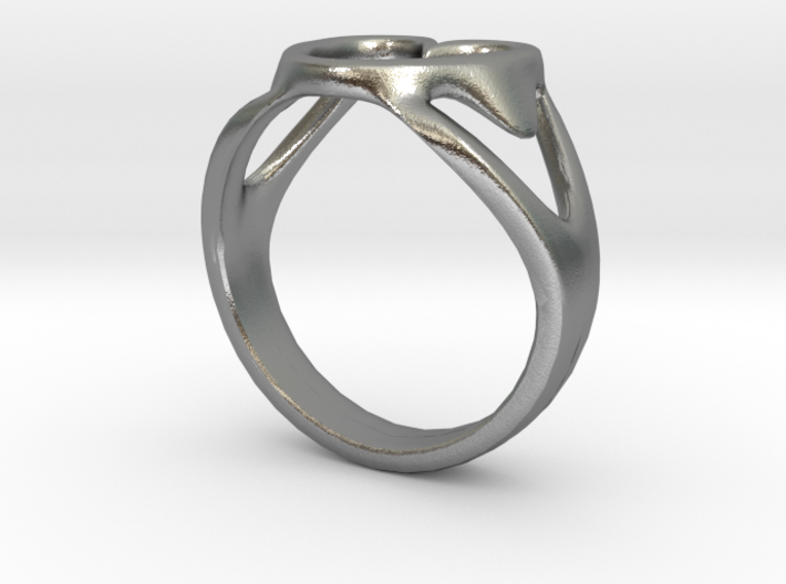 3-Heart Ring 3d printed